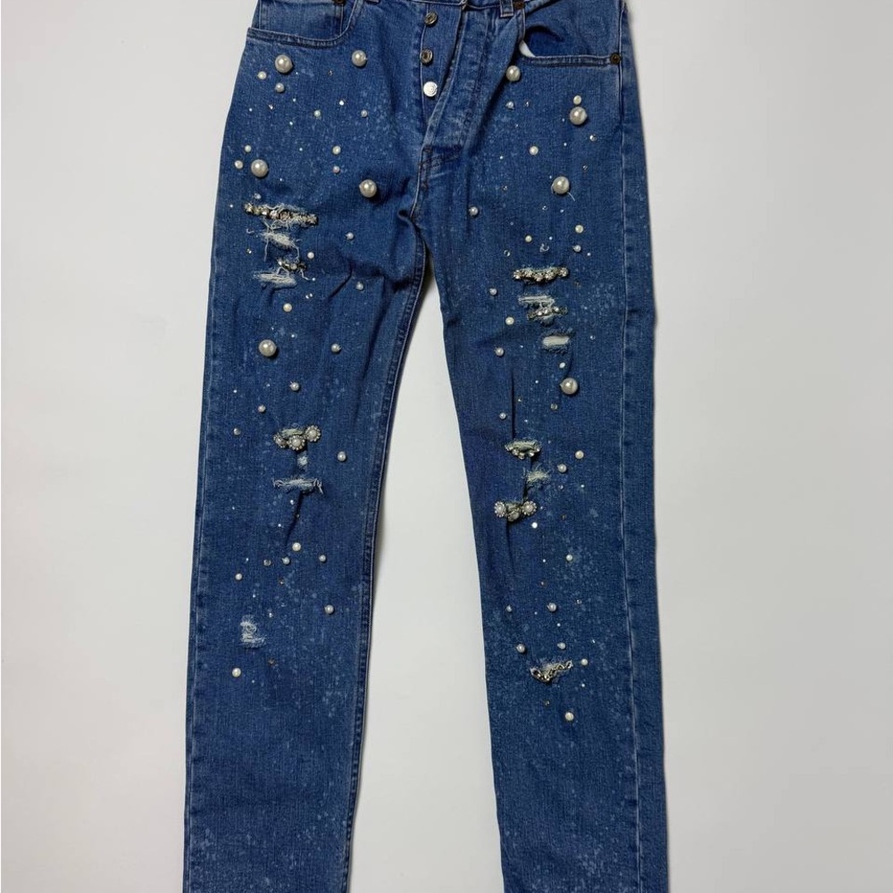 Embellished Blue Jeans